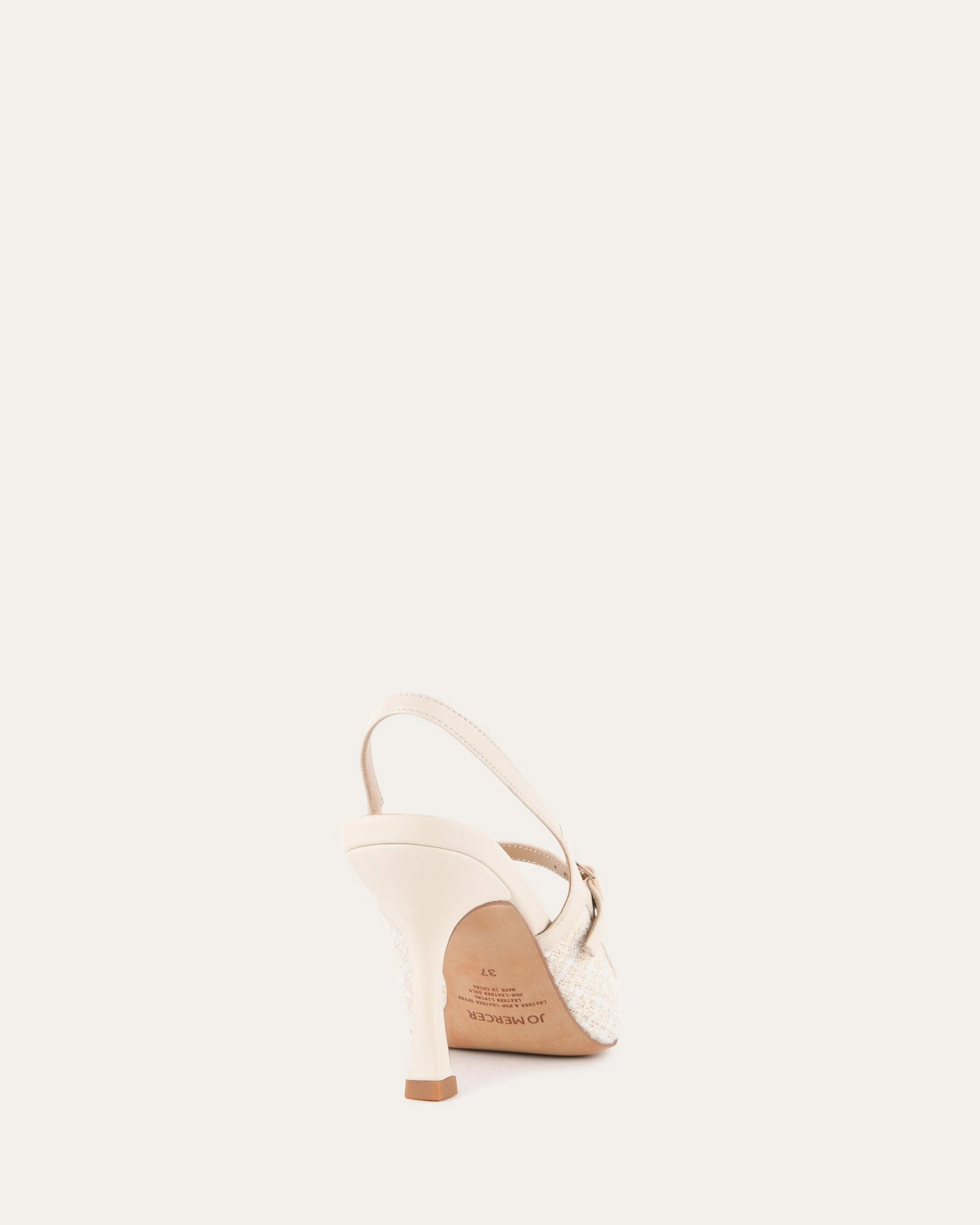 Universal Fit Ascot High Heels Off White Tweed