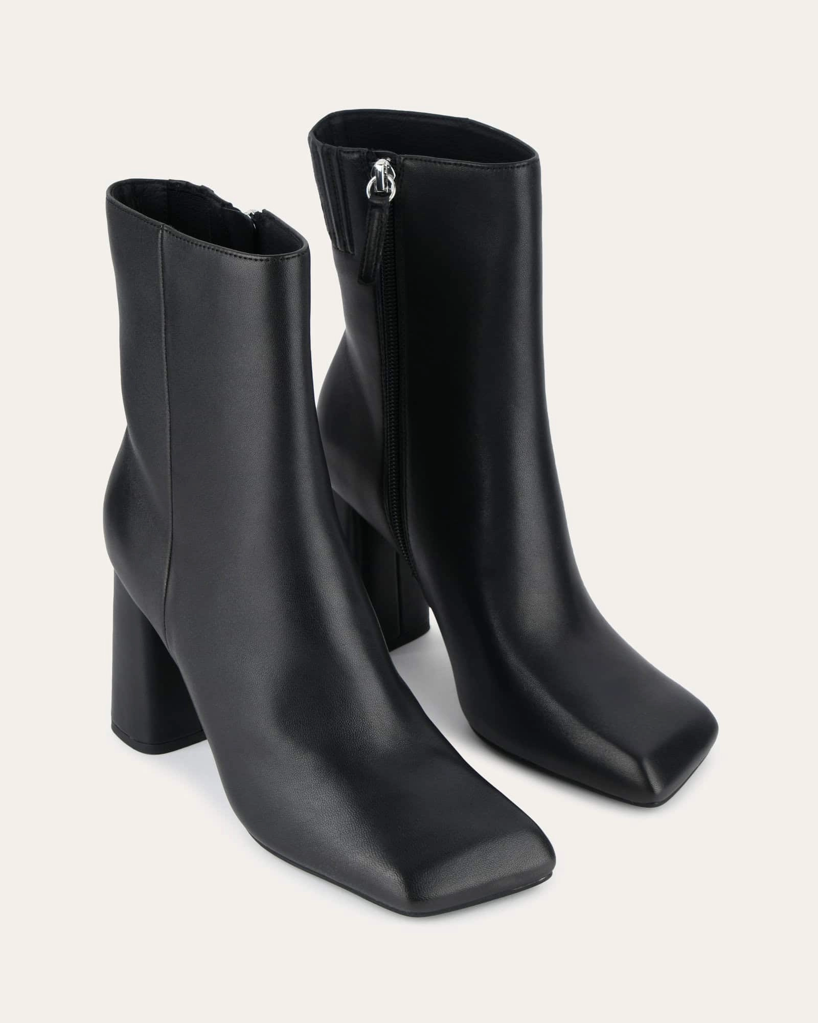 Parson High Ankle Boots Black Leather Street Form