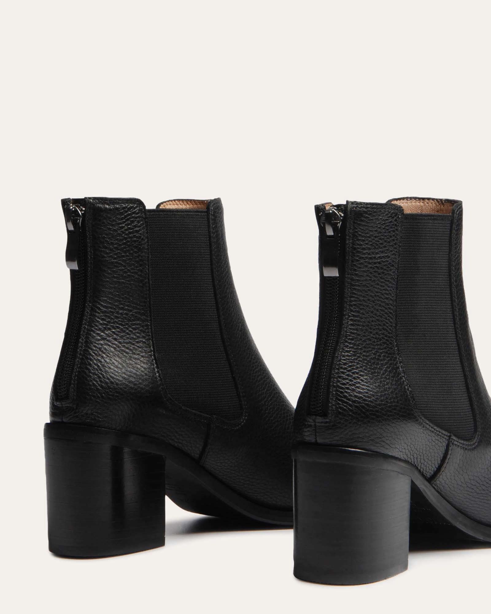 Allure Mid Ankle Boots Black Leather Cool And Essential