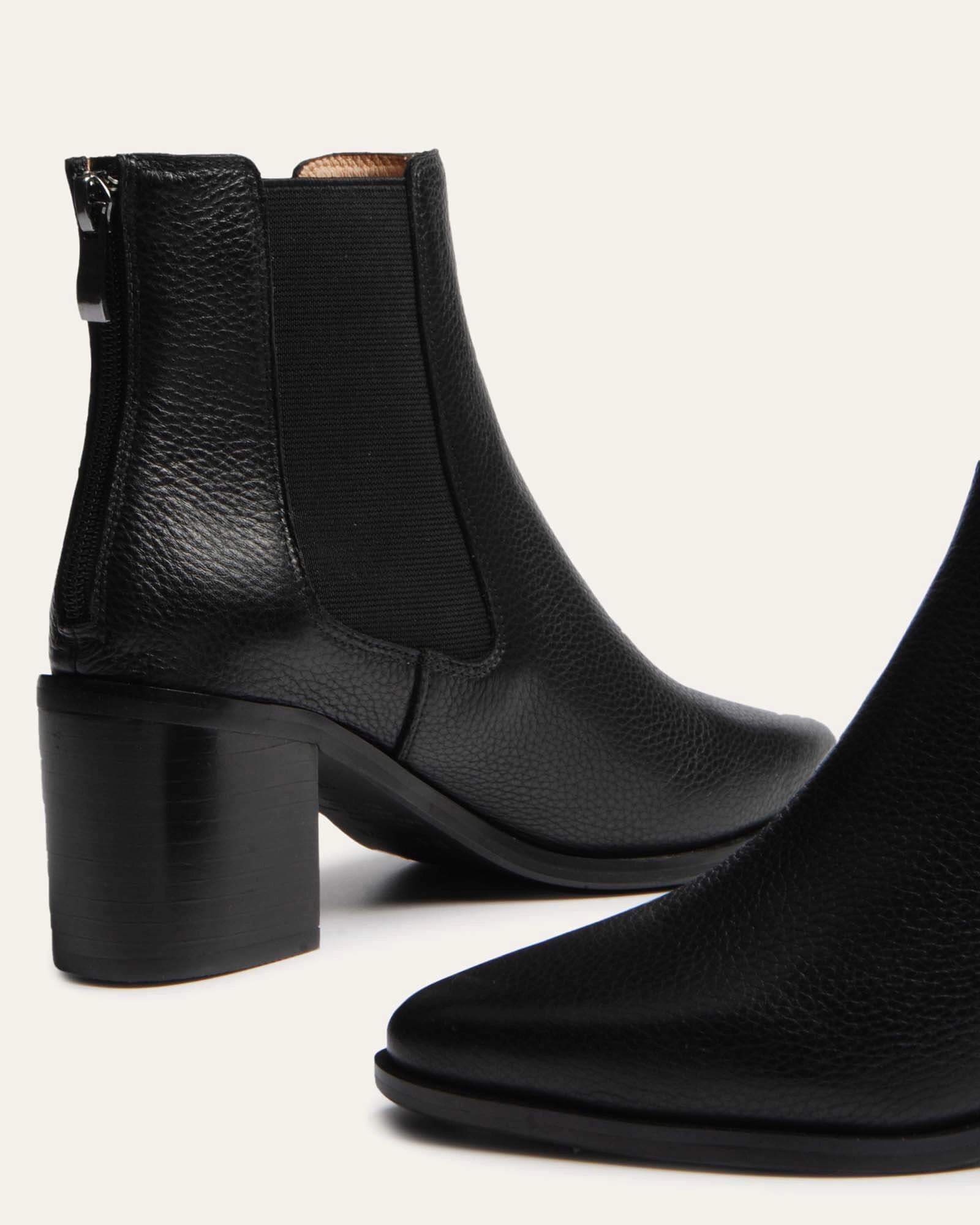Mobility Made Easy Allure Mid Ankle Boots Black Leather