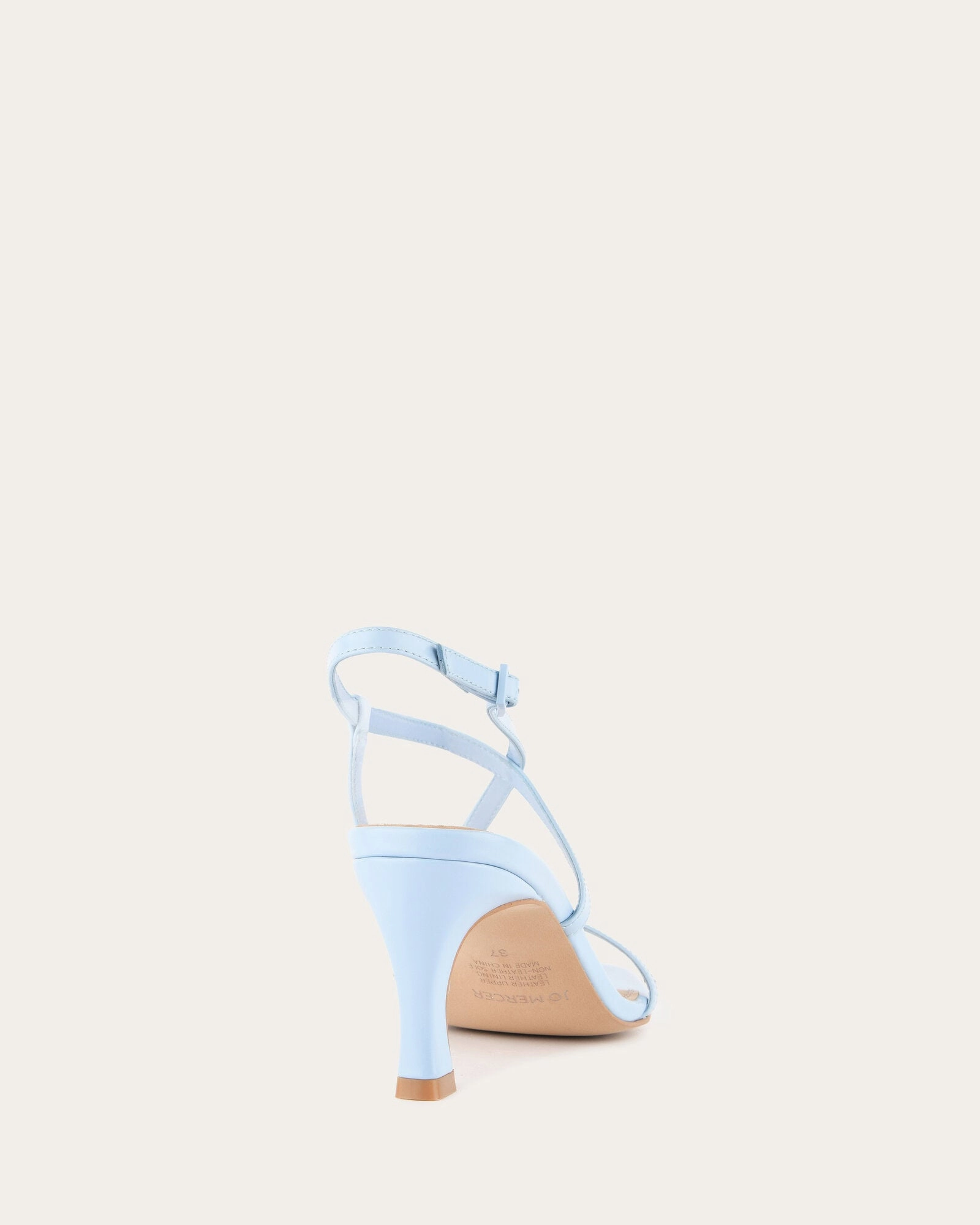 Precision-Fit Jockey High Heel Sandals Sky Blue Leather