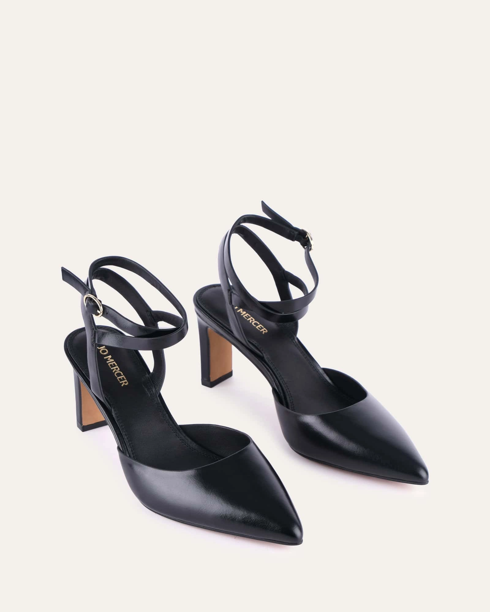 Freedom Fitted Khloe Mid Heels Black Leather