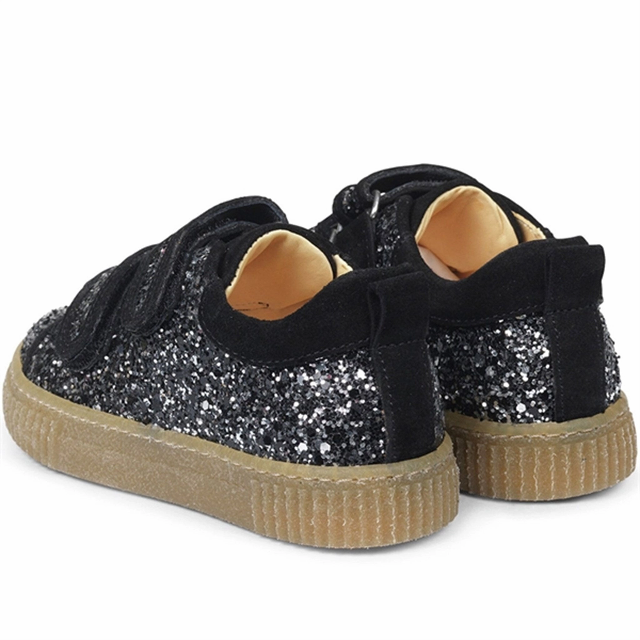 Live Light Clean City Core Angulus Sneakers W Velcro Grey Glitter/Black