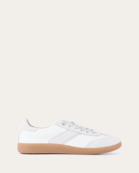 Neutral Layers Lola Sneakers White Grey Leather