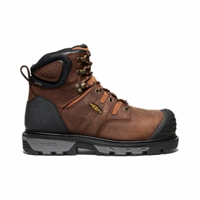 Men'S Camden 6" Waterproof Boot (Carbon Toe)  |  Leather Brown/Black Multi-Wear Essentials Bold Harmony