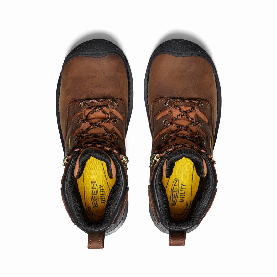Downtown Vibe Men'S Camden 6" Waterproof Boot (Carbon Toe)  |  Leather Brown/Black