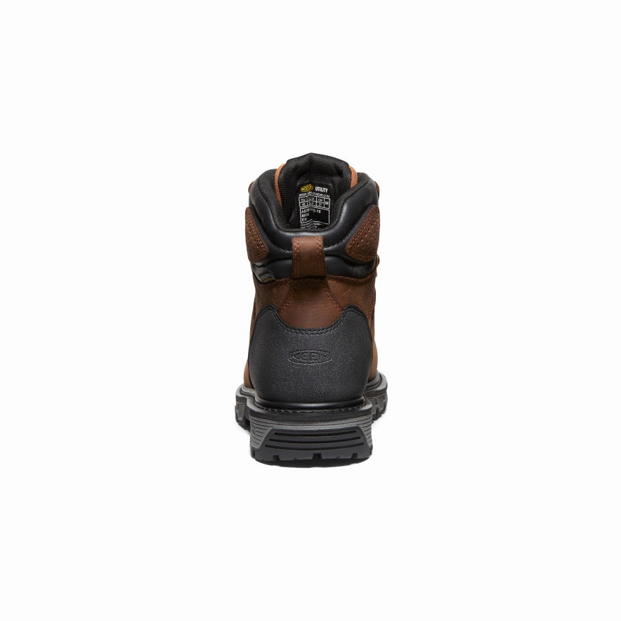 Men'S Camden 6" Waterproof Boot (Carbon Toe)  |  Leather Brown/Black Essential Edge Functional Calm