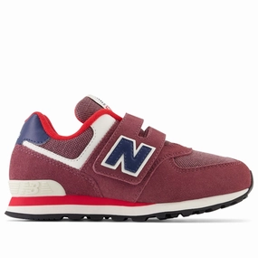 New Balance 574 Washed Burgundy Sneakers Street Clarity