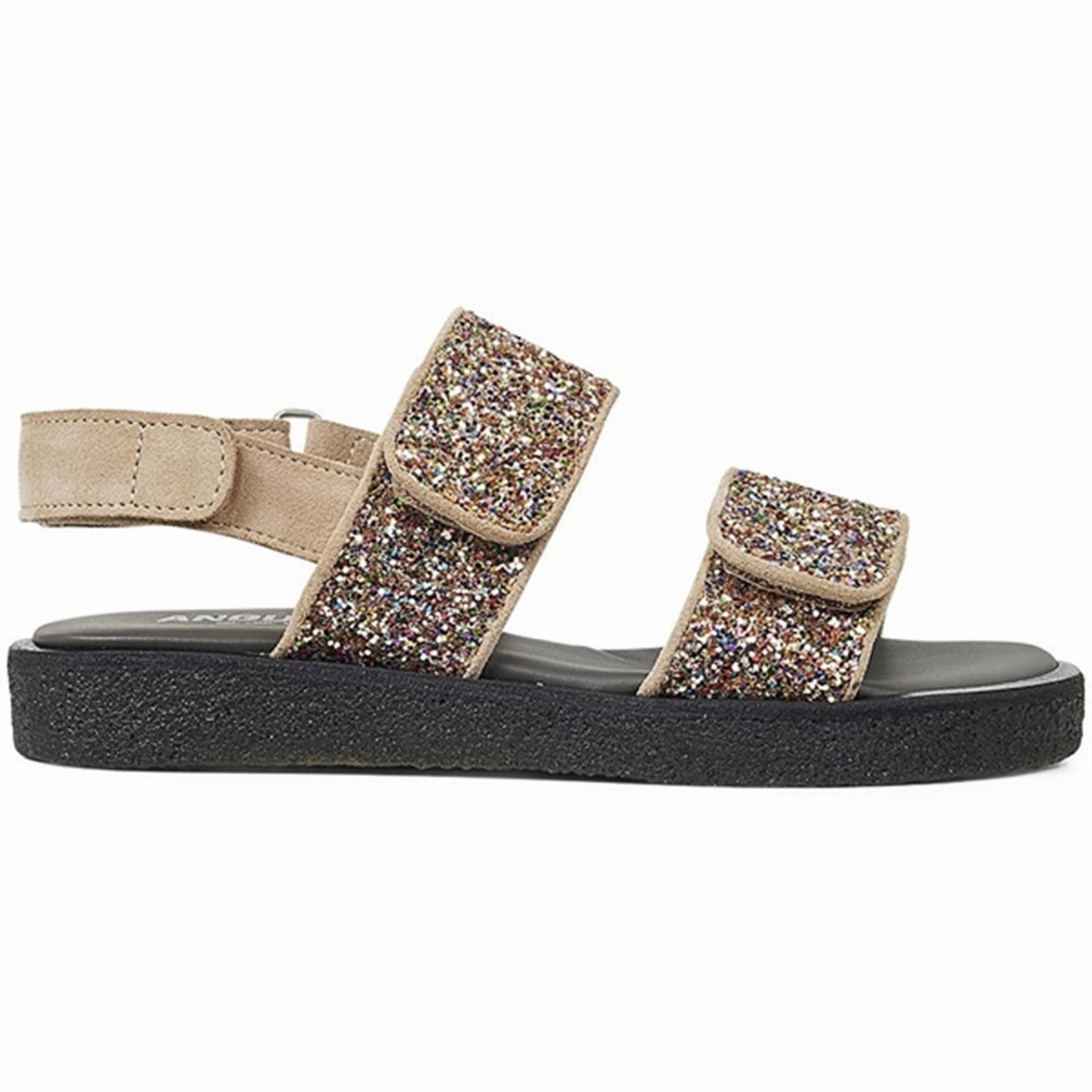 Urban Energy Angulus Glitter Sandal W. Velcro Sand/Multi Glitter