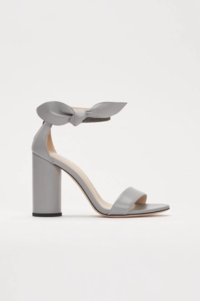 Ester Heeled Leather Sandals In Rock Grey Engineered For Flow Refined Edge
