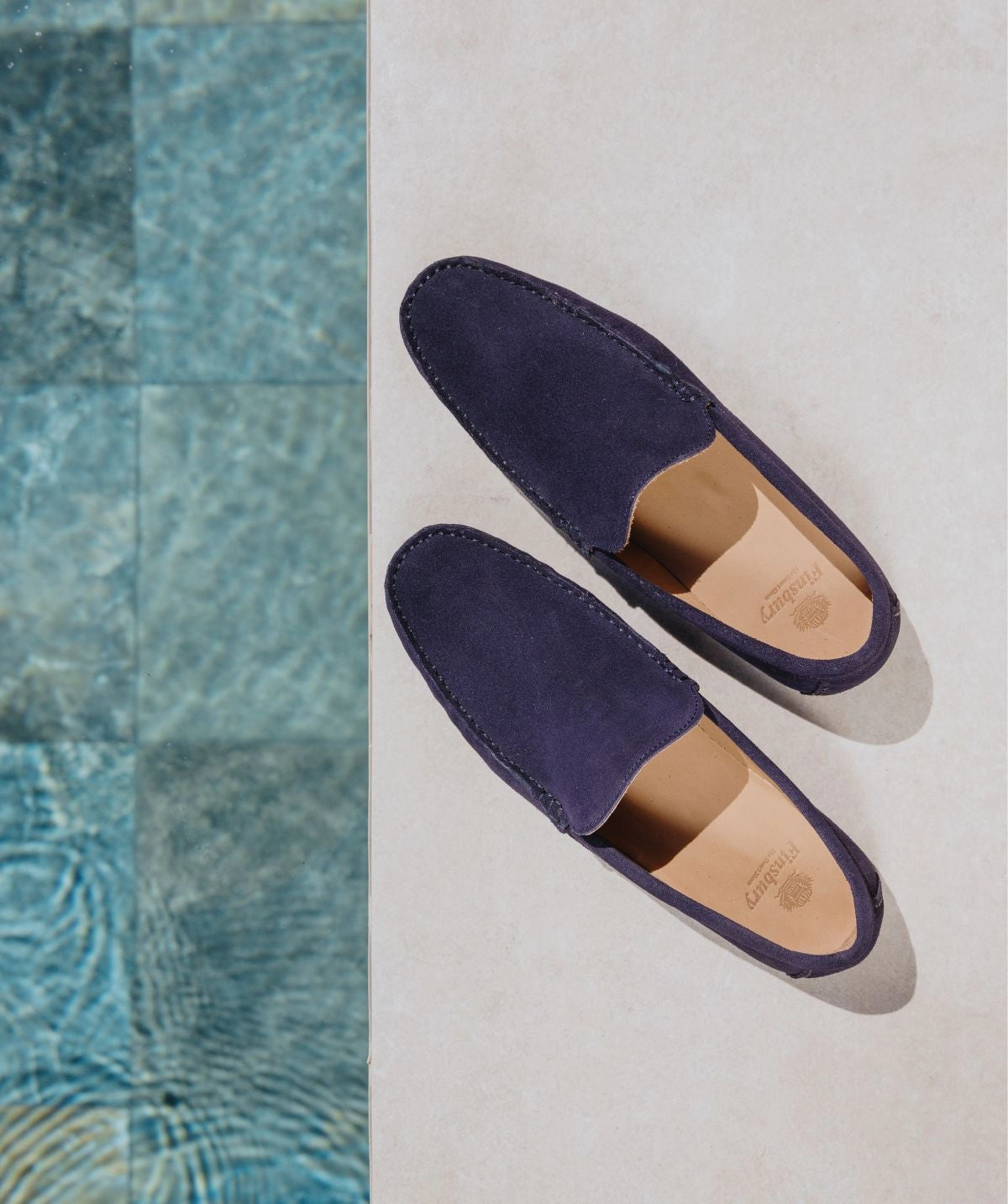 Clean-Motion System Dandy Navy Blue Suede Calfskin Moccasin