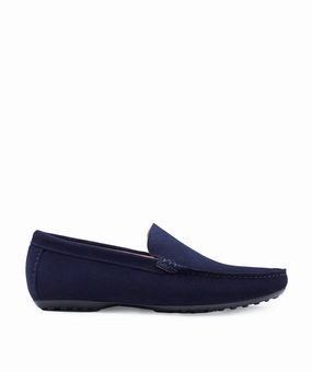 Soft Impact Dandy Navy Blue Suede Calfskin Moccasin