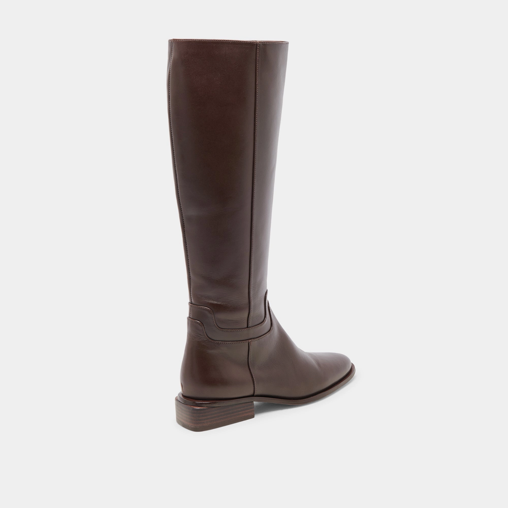 Verdi Wide Calf Boots Walnut Leather Daily Shift Clean-Styled