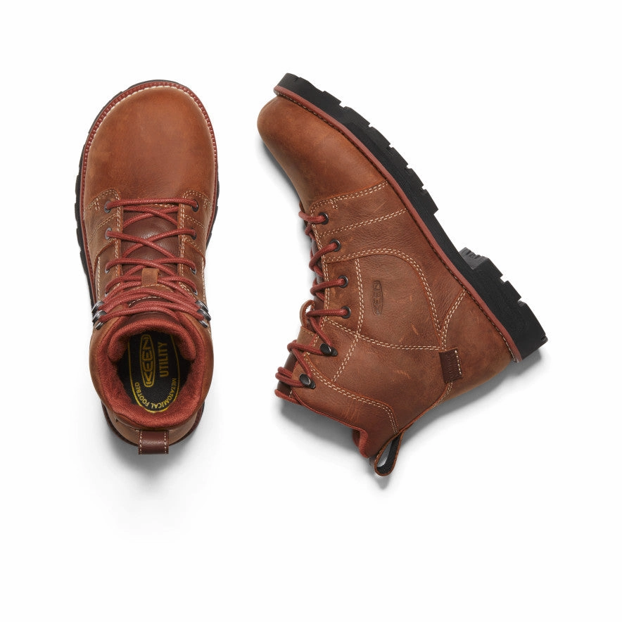Women'S Seattle 6" Waterproof Boot (Aluminum Toe)  |  Gingerbread/Black Built For Feel
