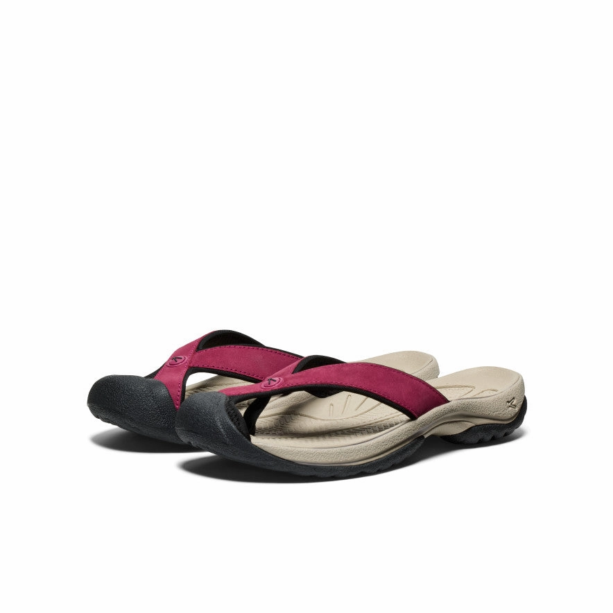 Women'S Waimea Leather Flip-Flop  |  Beaujolais Seamless Outfit Layer-Easy