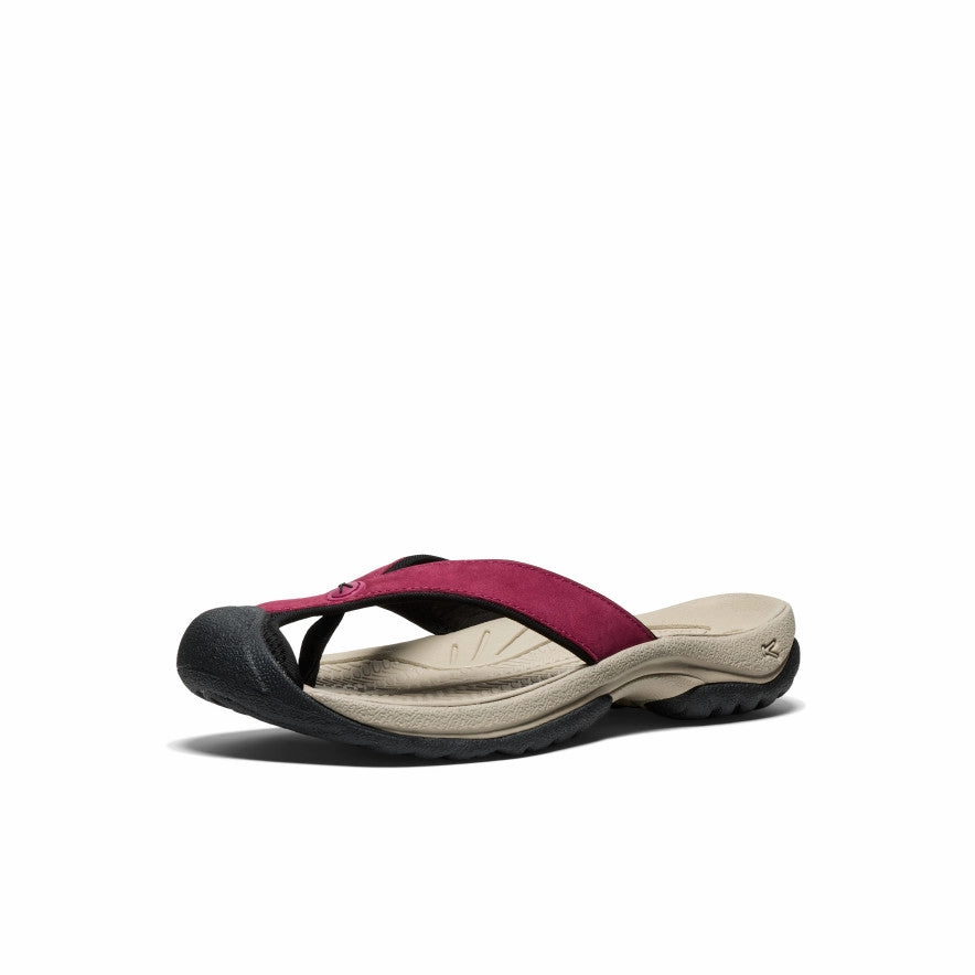 Women'S Waimea Leather Flip-Flop  |  Beaujolais Visual Ease