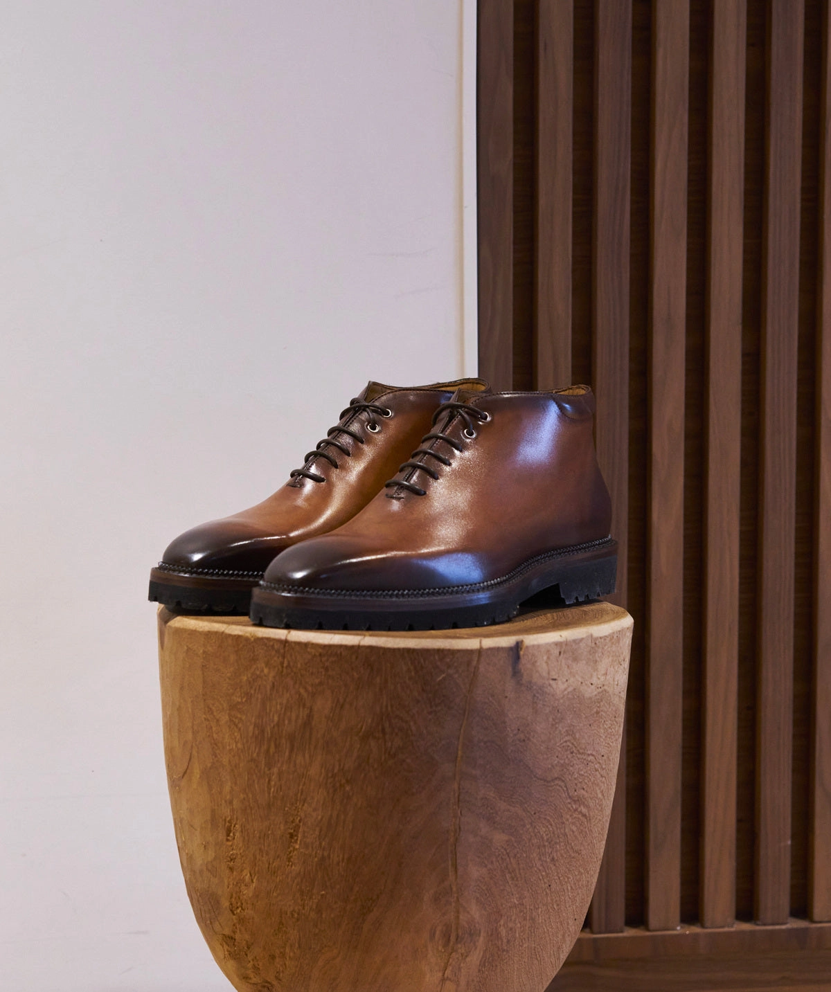 Emilio Patinated Brown Ankle Boots Simplicity Rules