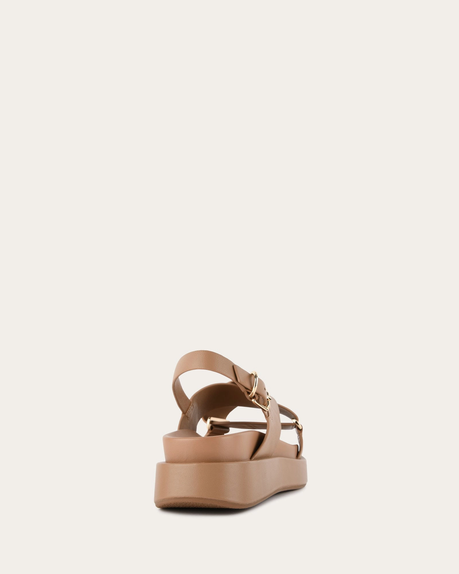 Marley Flat Sandals Tan Leather Urban Energy Form-Light Fit