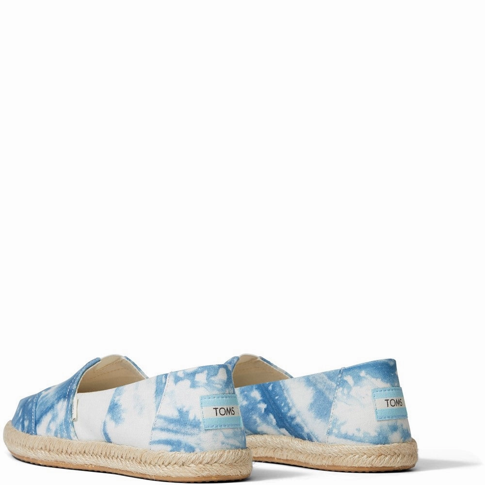 Urban Inspired Motion-Driven Wear Toms Alpargata Rope Dyed Indigo Tie Dye