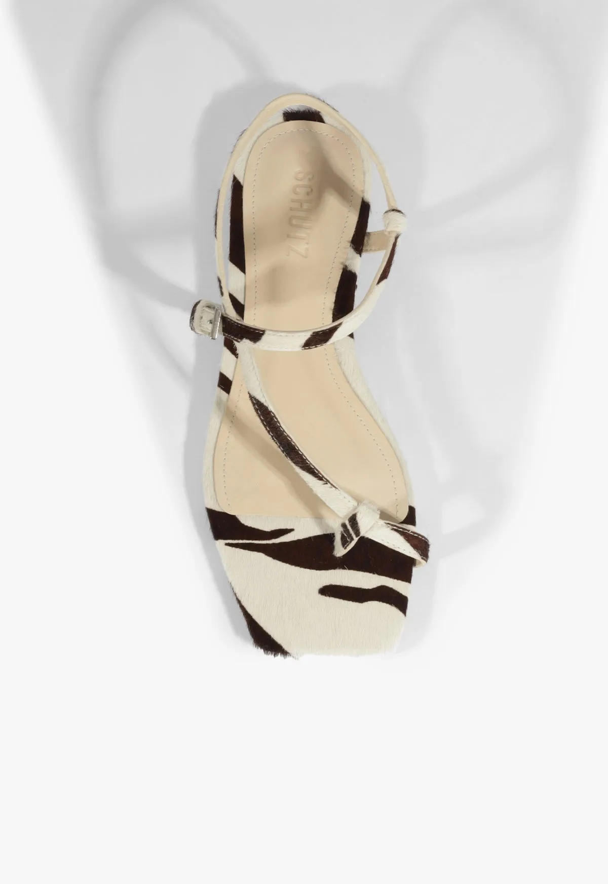 Your Functional Form Smooth Fit Lisa Animal Print Leather Flat Sandal