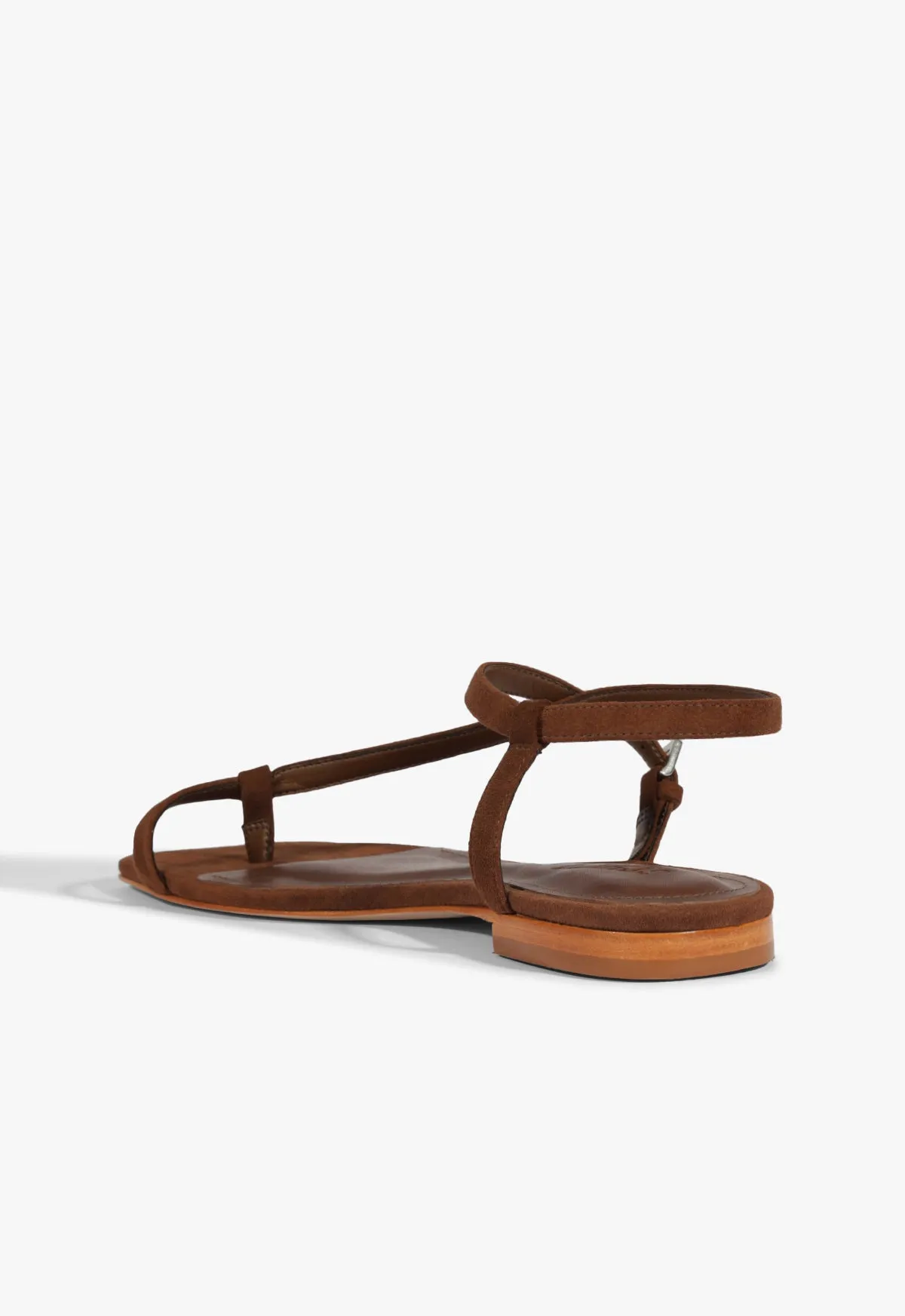 Lisa Brown Suede Flat Sandal No-Fuss Fit Form-Light Fit