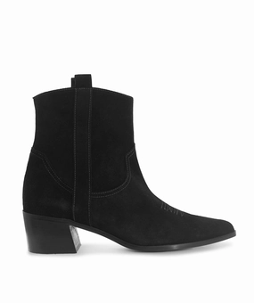 Lise Black Cowboy Boots Minimalist Edge