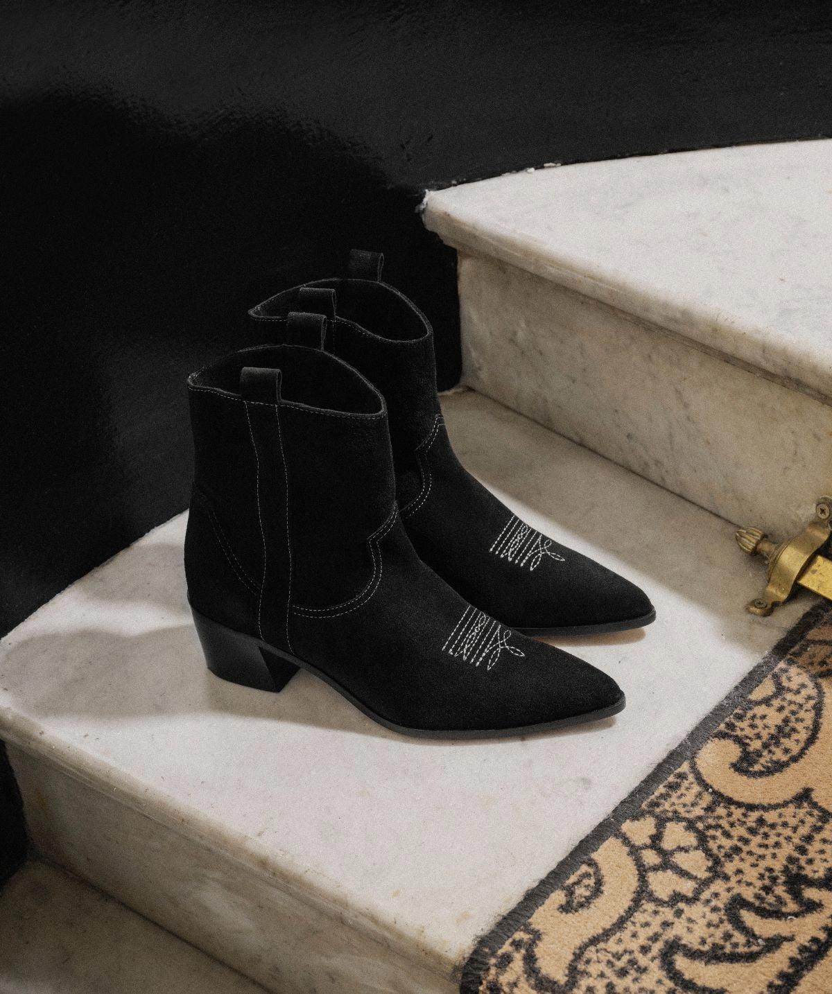 Lise Black Cowboy Boots Mindful Motion