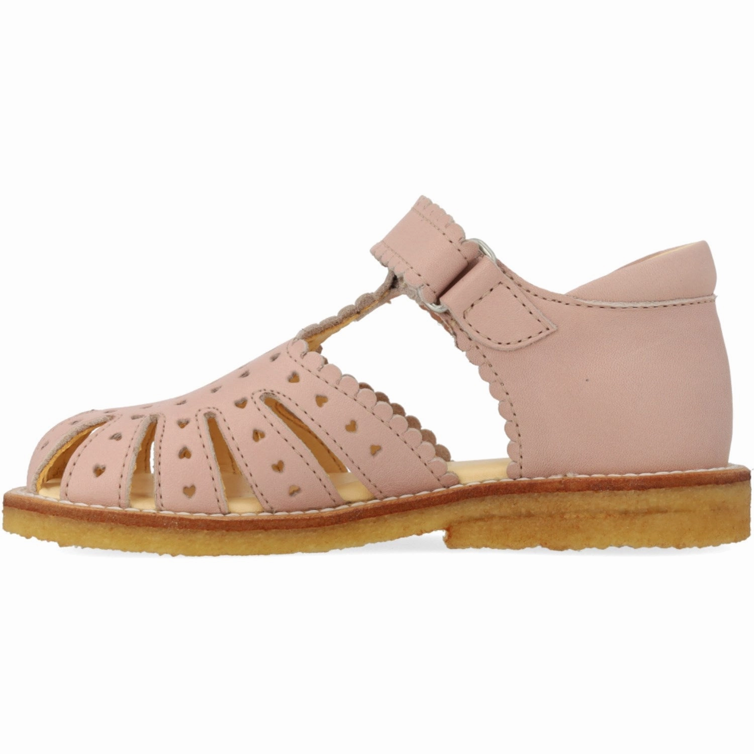 Angulus Rosebud Sandal Med Mini-Hjerter Og Velcro Closure Modular Minimalism Streamlined Fit