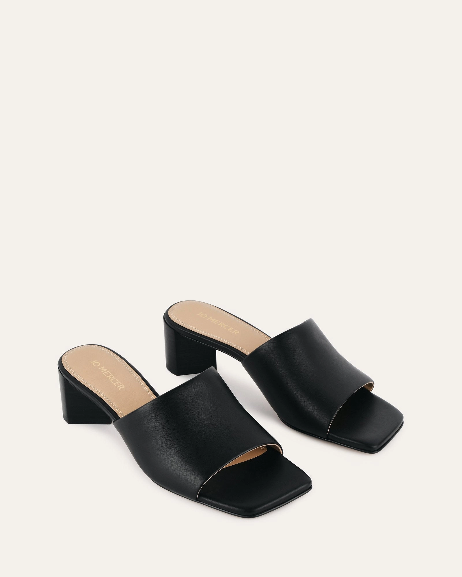 Herbie Mid Heel Sandals Black Leather Redefined Casual In-Motion Look