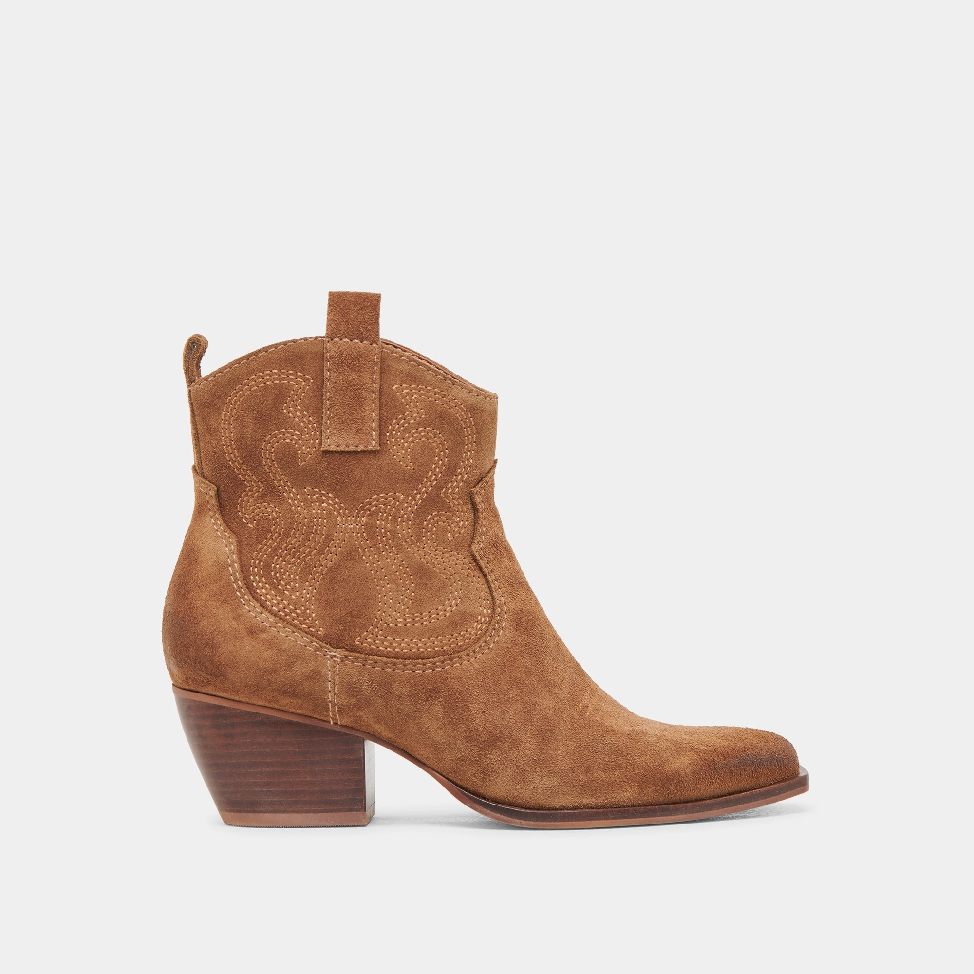 Shania Booties Brown Suede Structured Freedom
