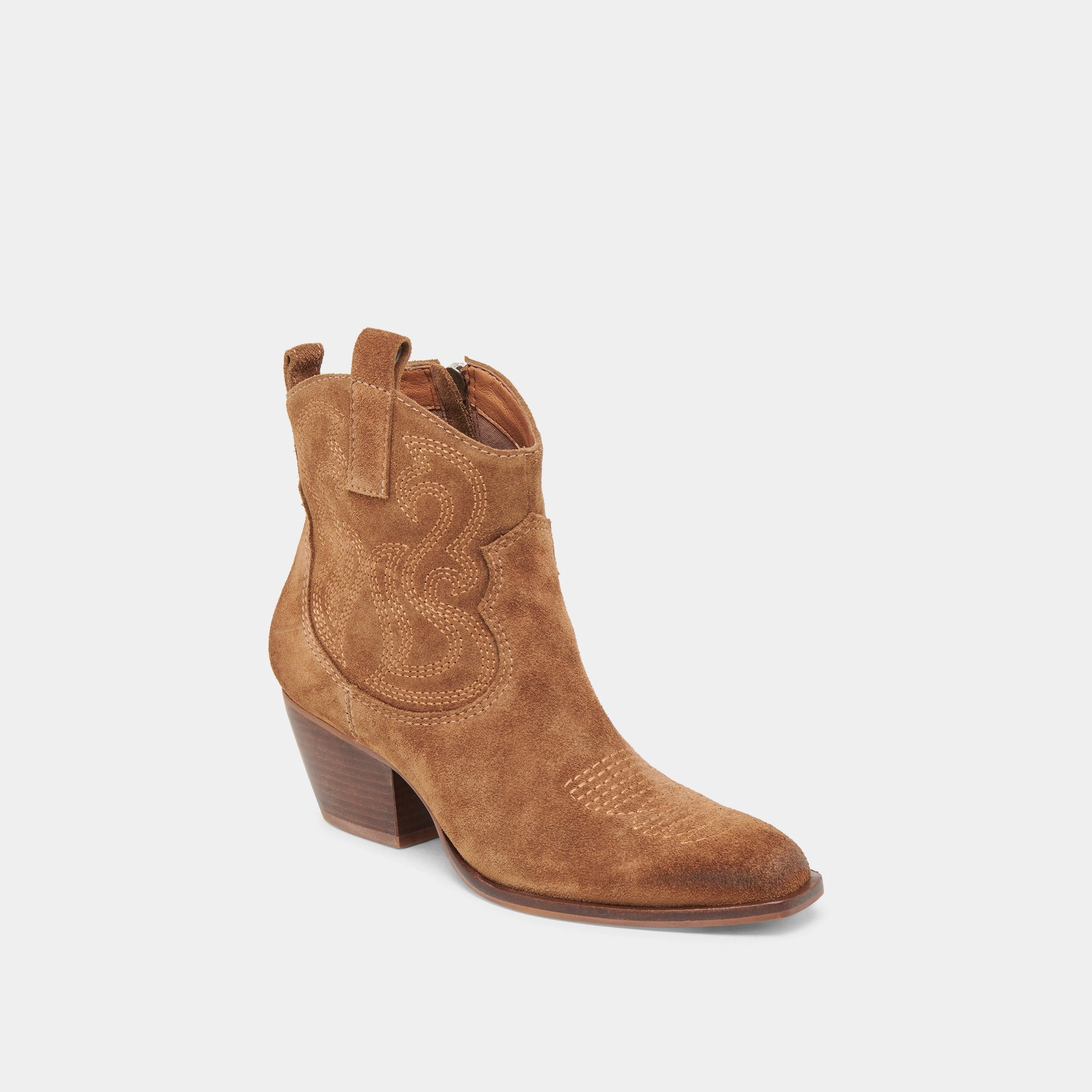 Timeless Motion Subtle Style Gear Shania Booties Brown Suede