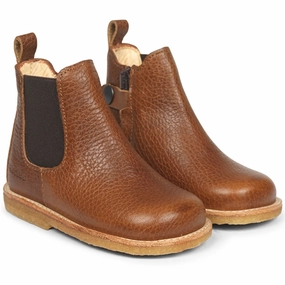 Go-Mode Ready Refined Chill Angulus Starter Chelsea Boots With Lace And Zipper Medium Brown