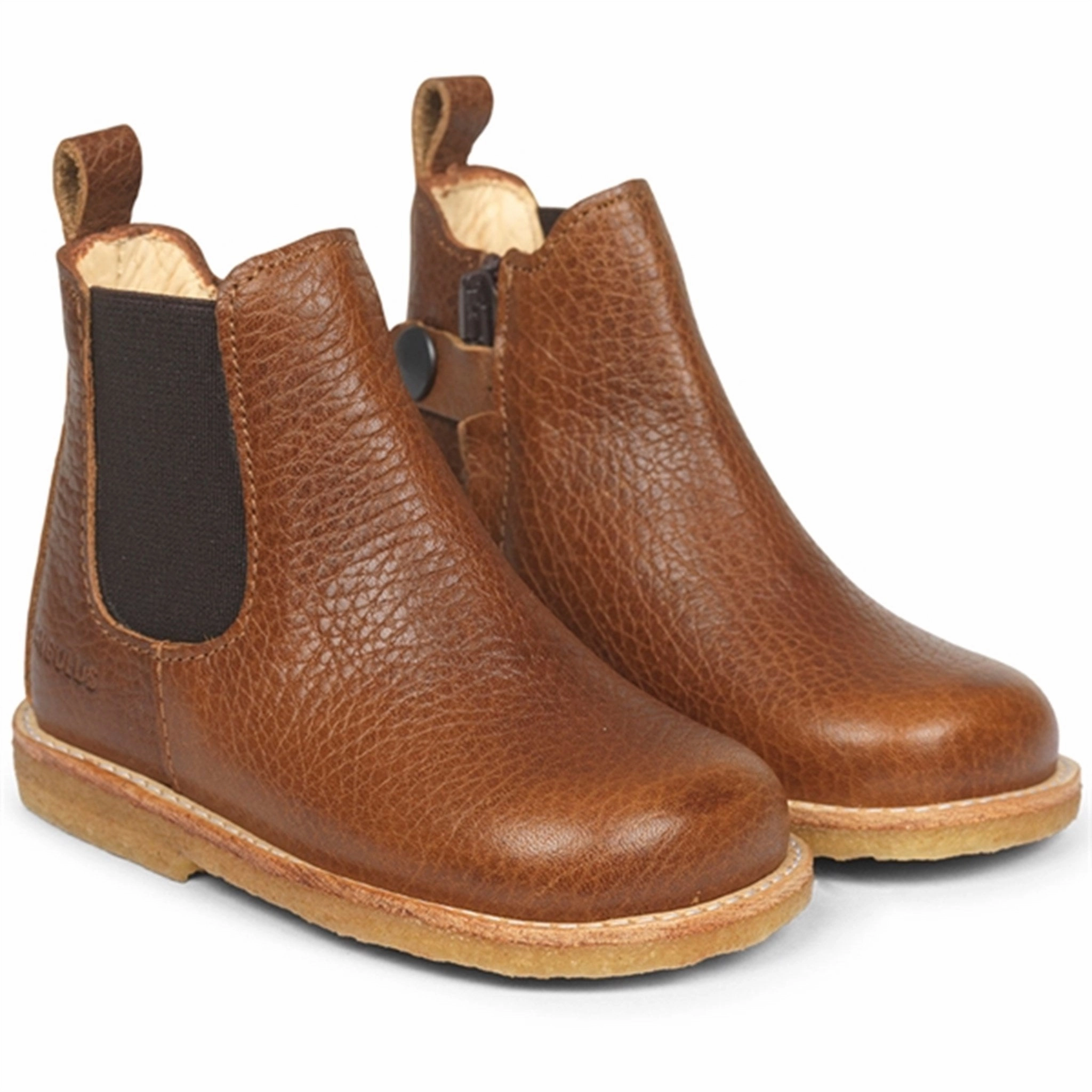 Go-Mode Ready Refined Chill Angulus Starter Chelsea Boots With Lace And Zipper Medium Brown