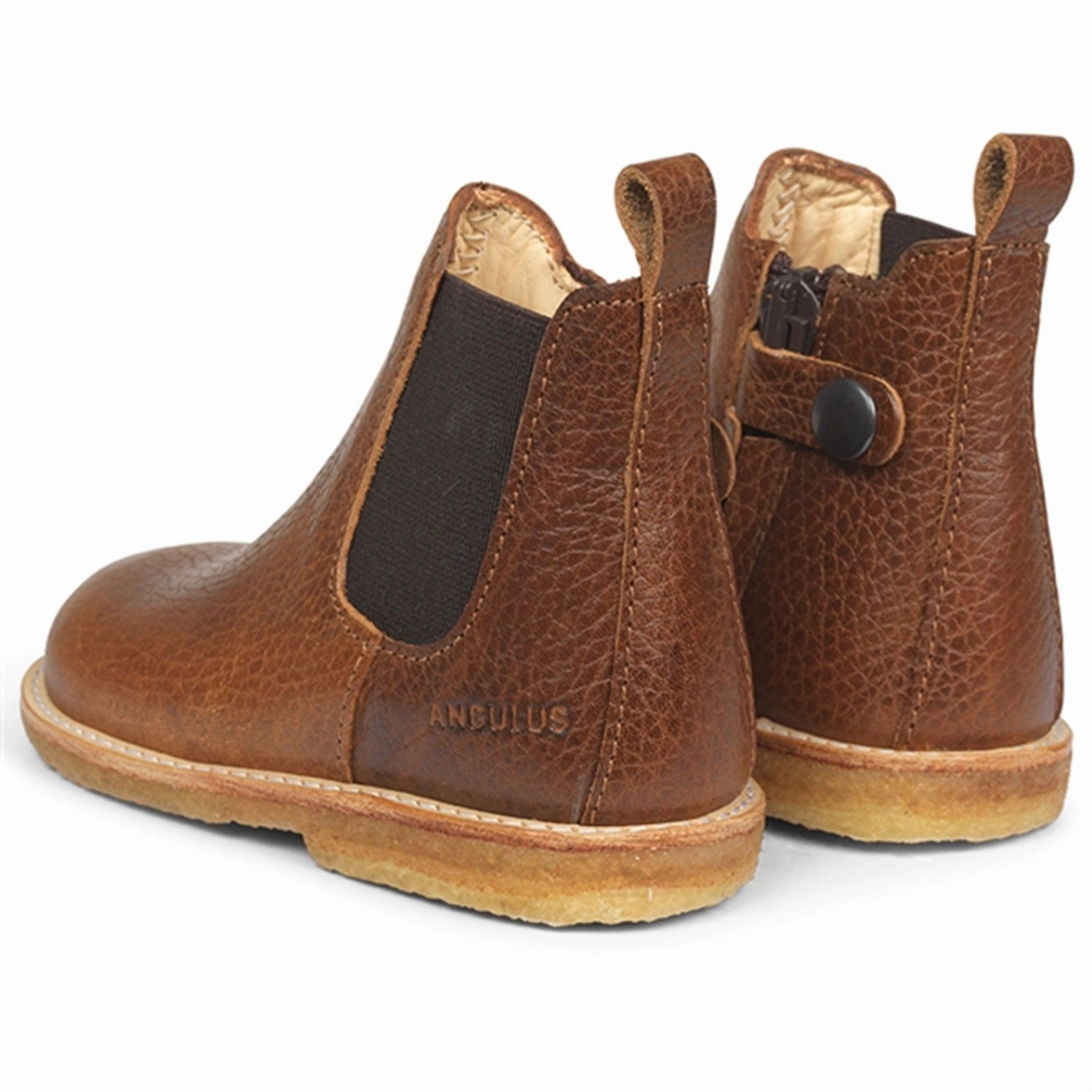 Refined Urbanism Mindful Motion Angulus Starter Chelsea Boots With Lace And Zipper Medium Brown