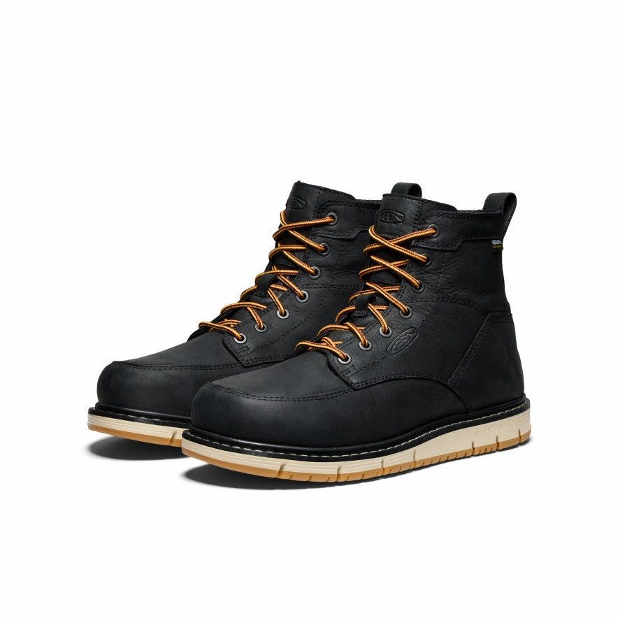 Men'S San Jose 6" Waterproof Boot (Aluminum Toe)  |  Black/Gum Tailored For Life Motion Clarity