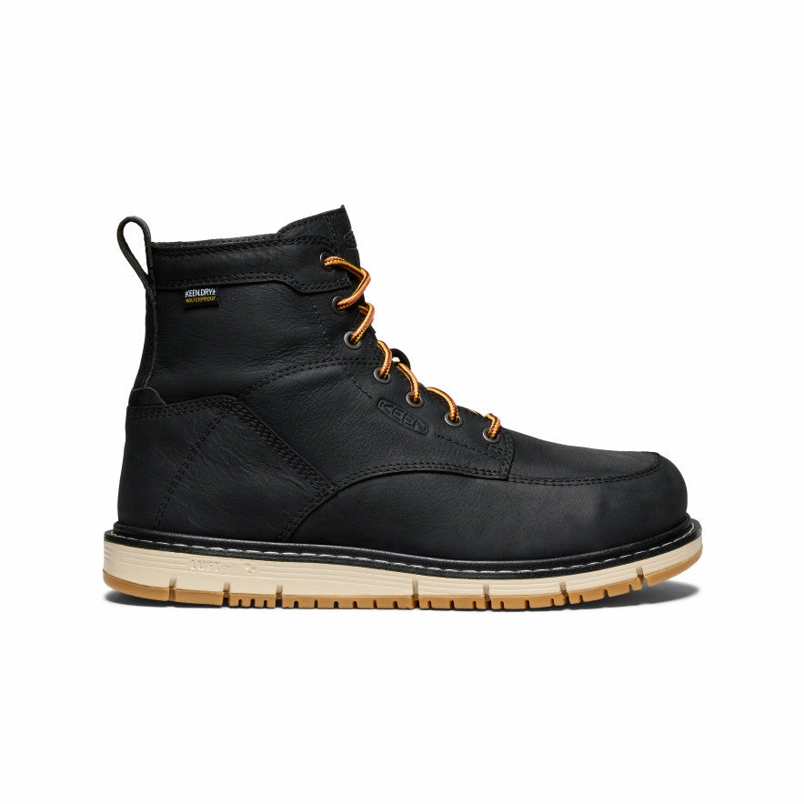 Breathe And Move Flexible Form Men'S San Jose 6" Waterproof Boot (Aluminum Toe)  |  Black/Gum
