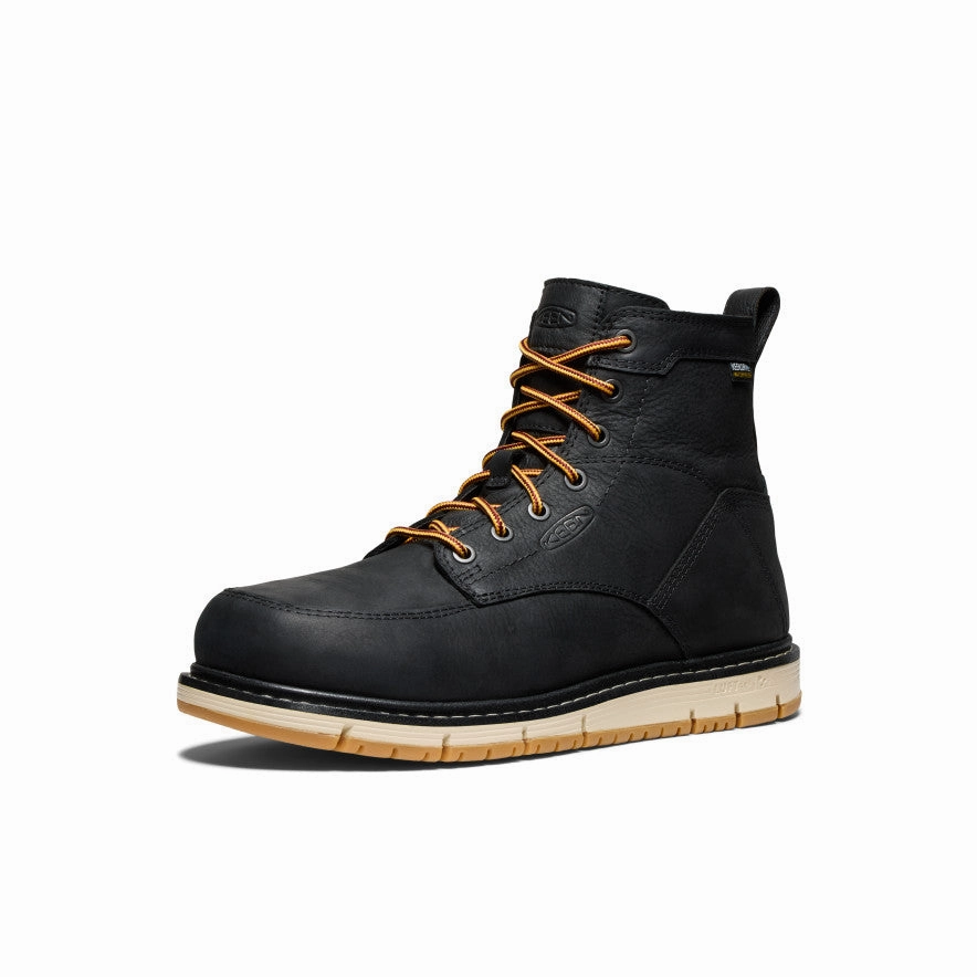 Men'S San Jose 6" Waterproof Boot (Aluminum Toe)  |  Black/Gum Active Ease Essentials, Upgraded