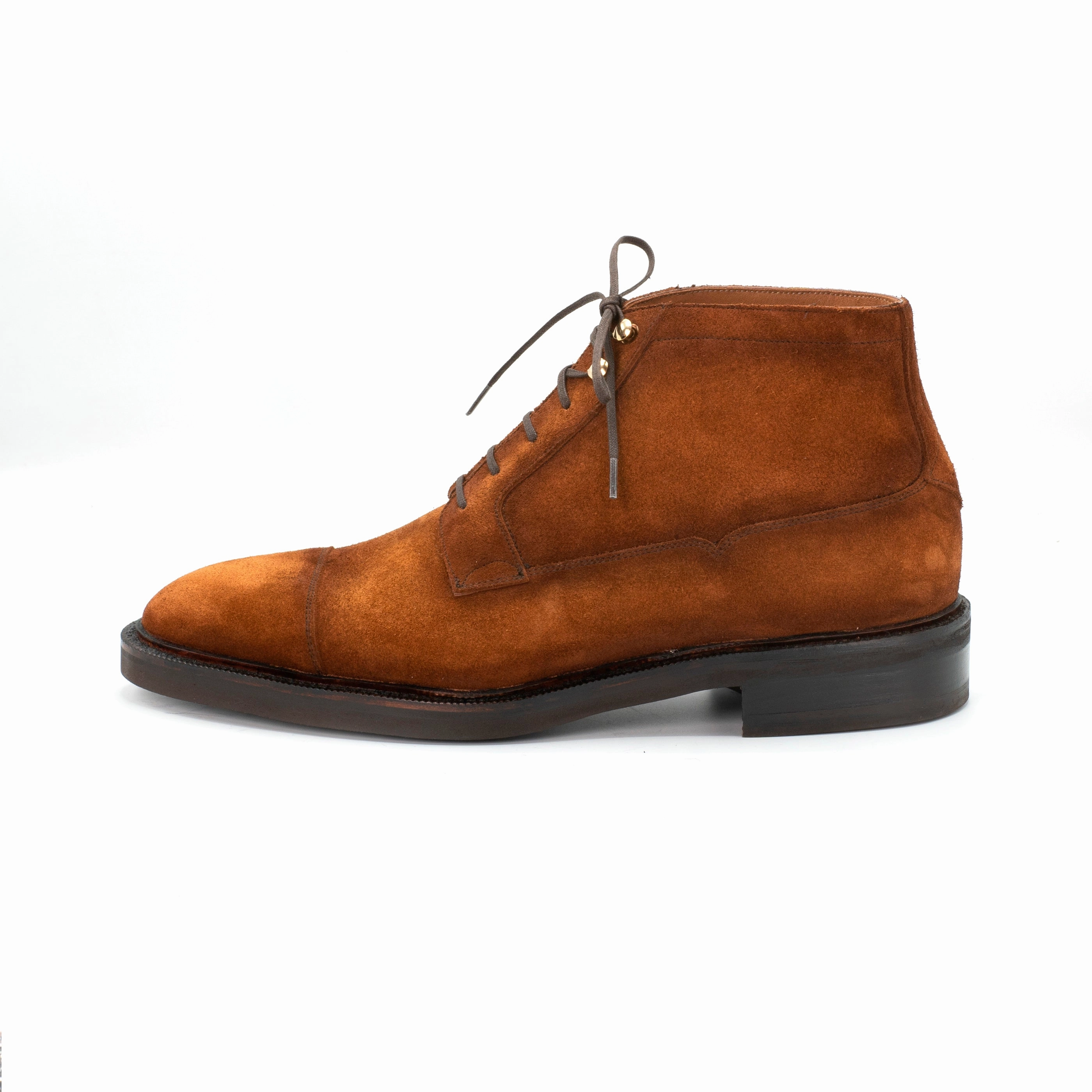 Ramon Balmoral Derby Boot Mto - Cognac Suede Tailored For Life Crafted Silhouette