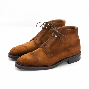 Modern Motionwear Active-Inspired Ramon Balmoral Derby Boot Mto - Cognac Suede