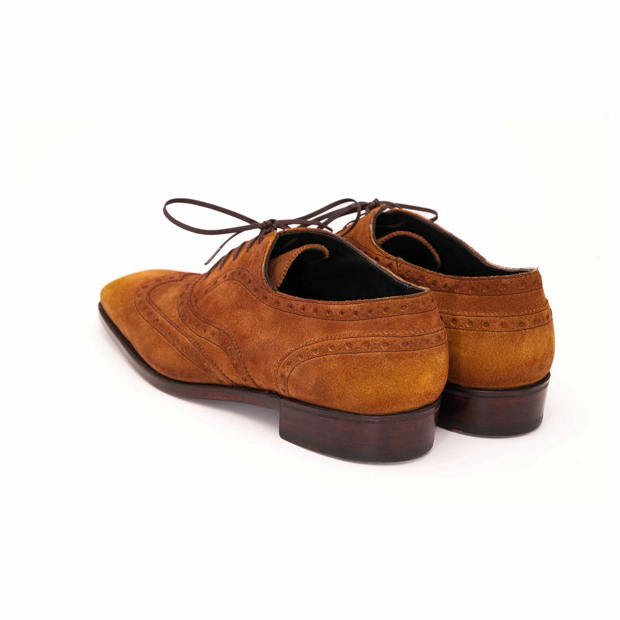 Alvaro Full Brogue Wingtip Oxford - Amber Handmade Patina Form And Motion Clean-Motion System