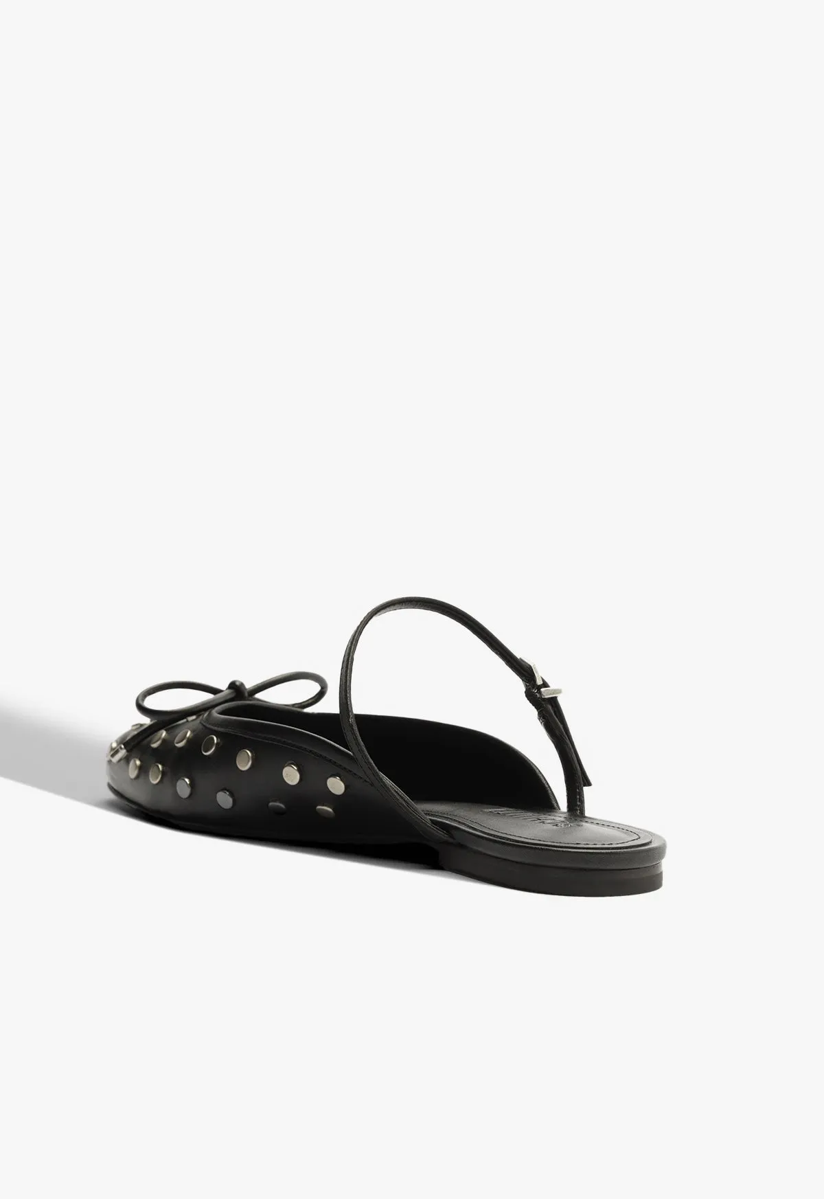 Arissa Mule Black Leather Flat Versatile Build Made To Perform