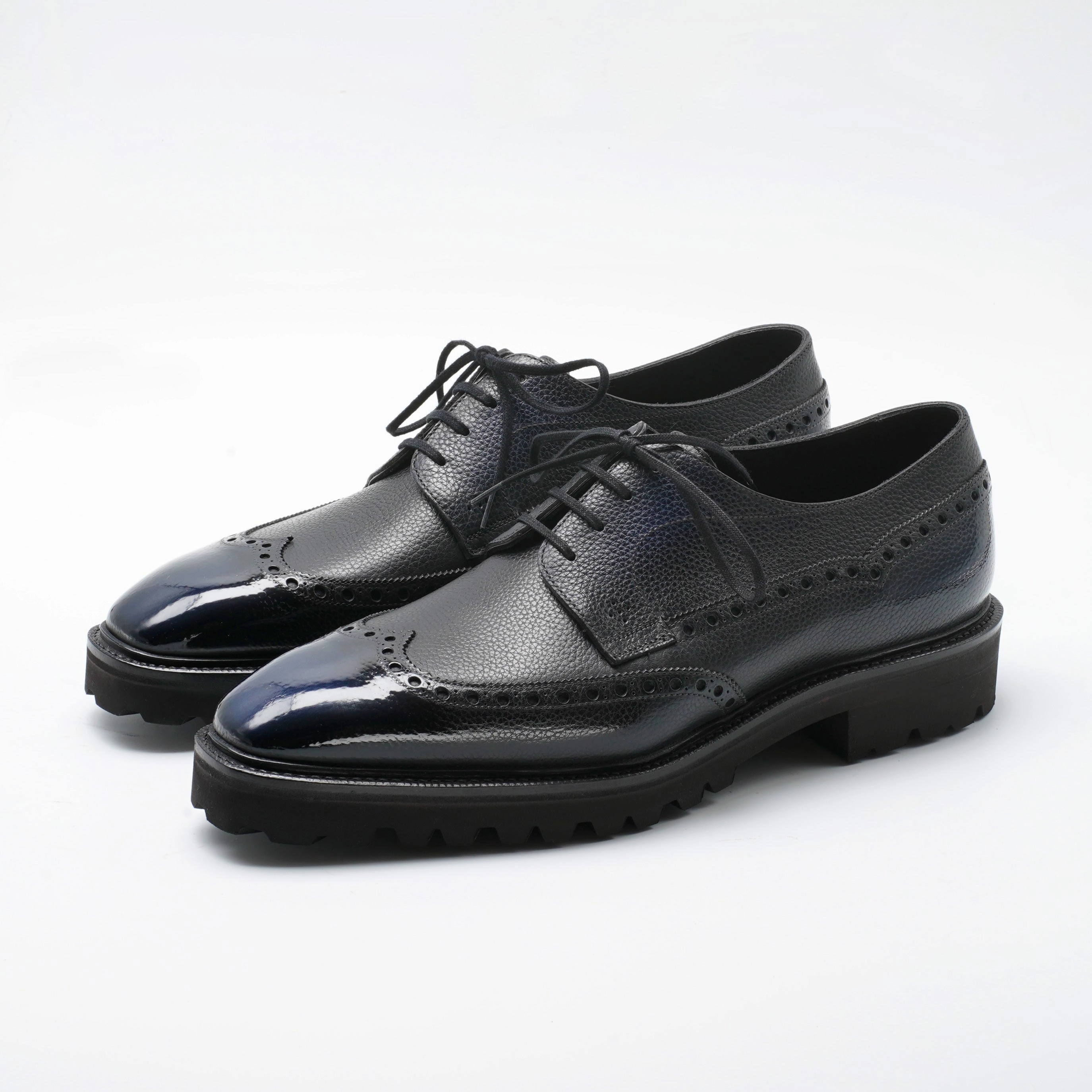 Step Into Rhythm Coltrane Wingtip Balmoral Derby - Orion Handmade Patina