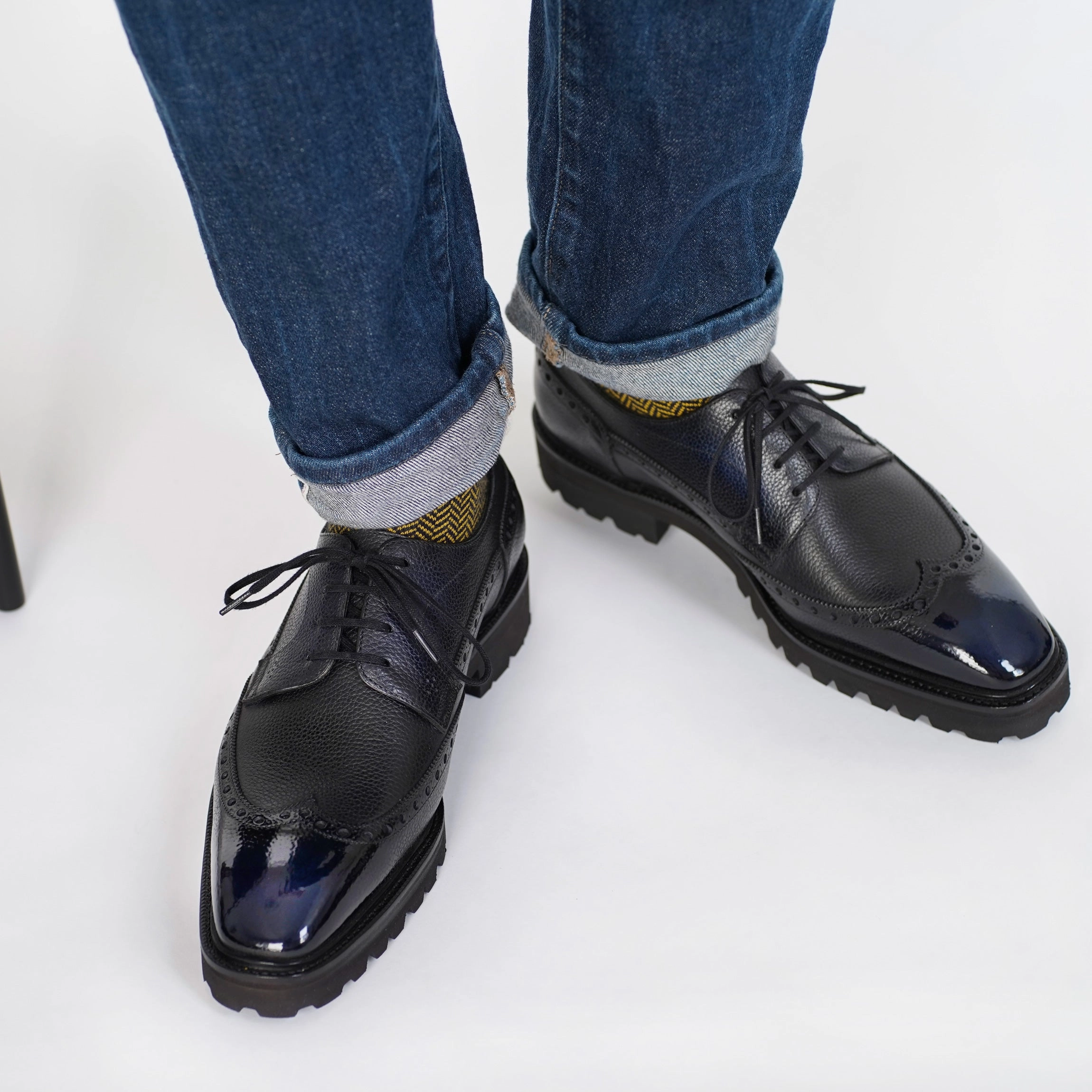 Coltrane Wingtip Balmoral Derby - Orion Handmade Patina Bold Looks