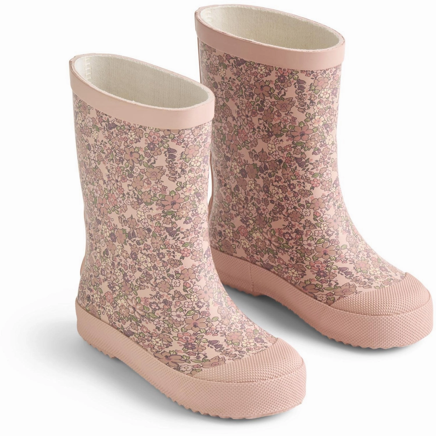 Wheat Powder Flower Meadow Rubber Boot Muddy Function-Refined Built For Pace