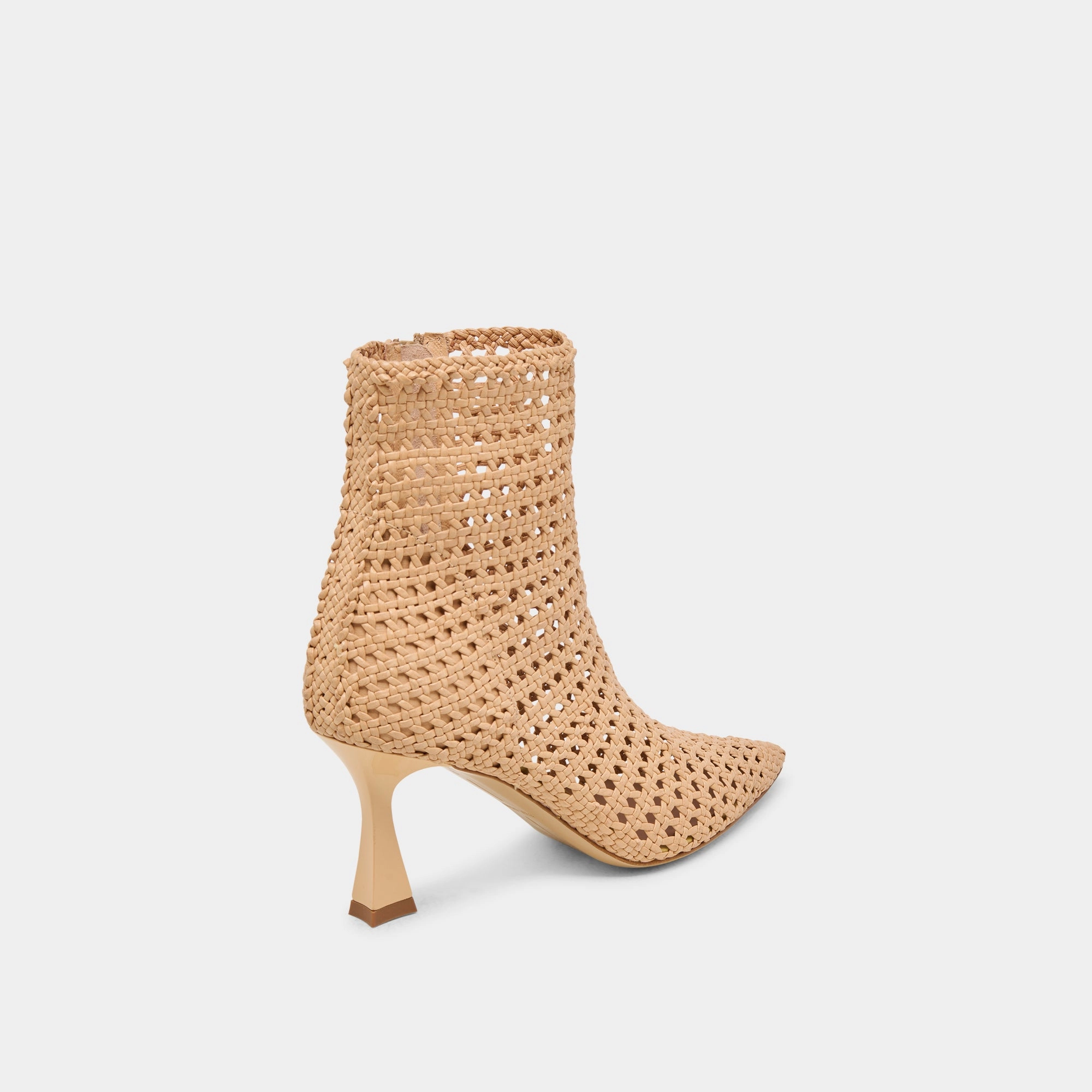 Lonni Booties Light Tan Woven Leather Everyday Fresh