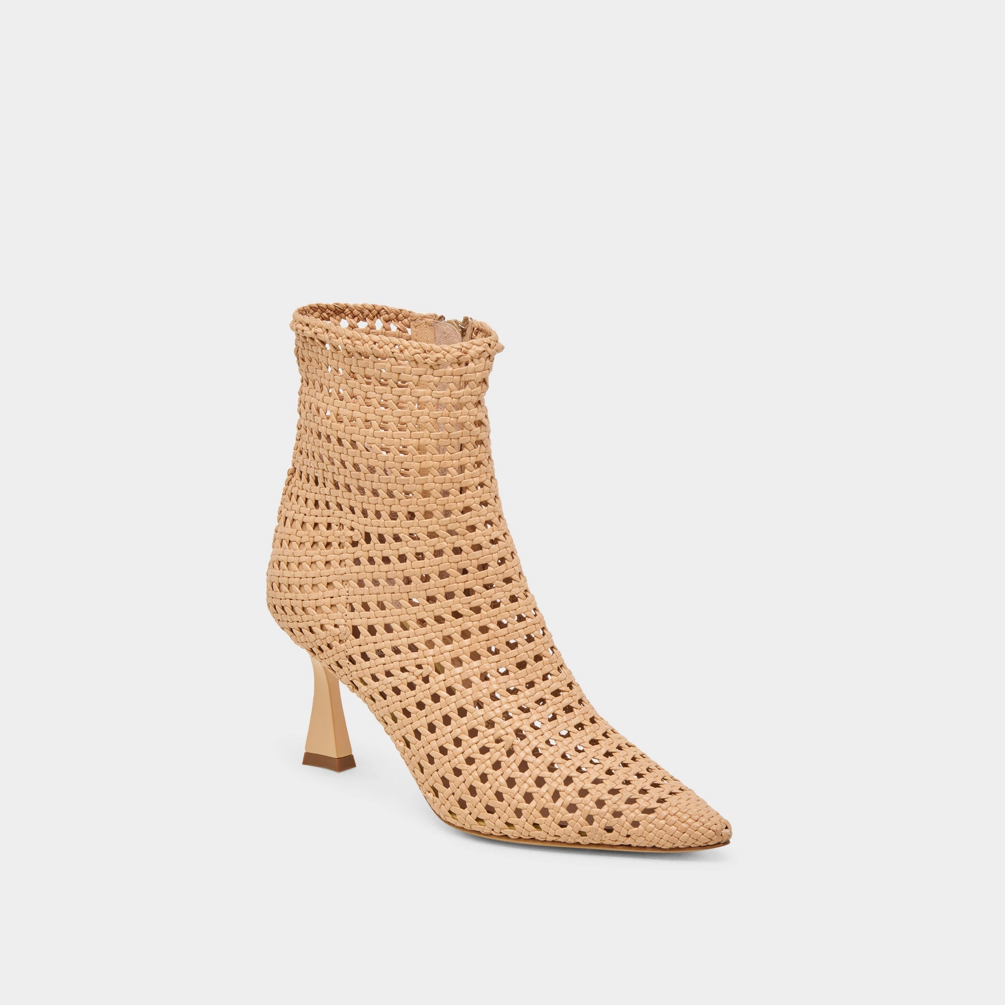Lightweight Living Lonni Booties Light Tan Woven Leather