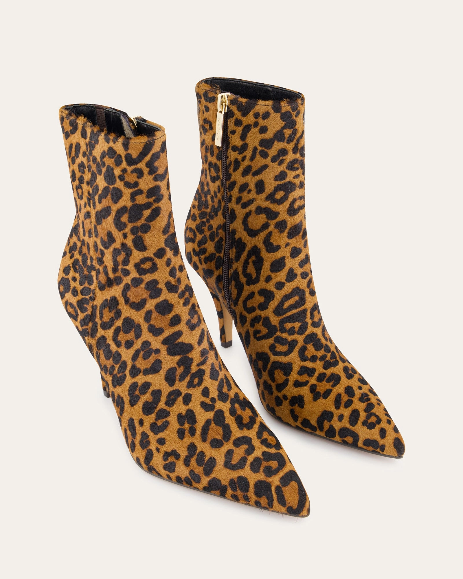 Fluid-Form Design Lottie High Ankle Boots Leopard Print Leather