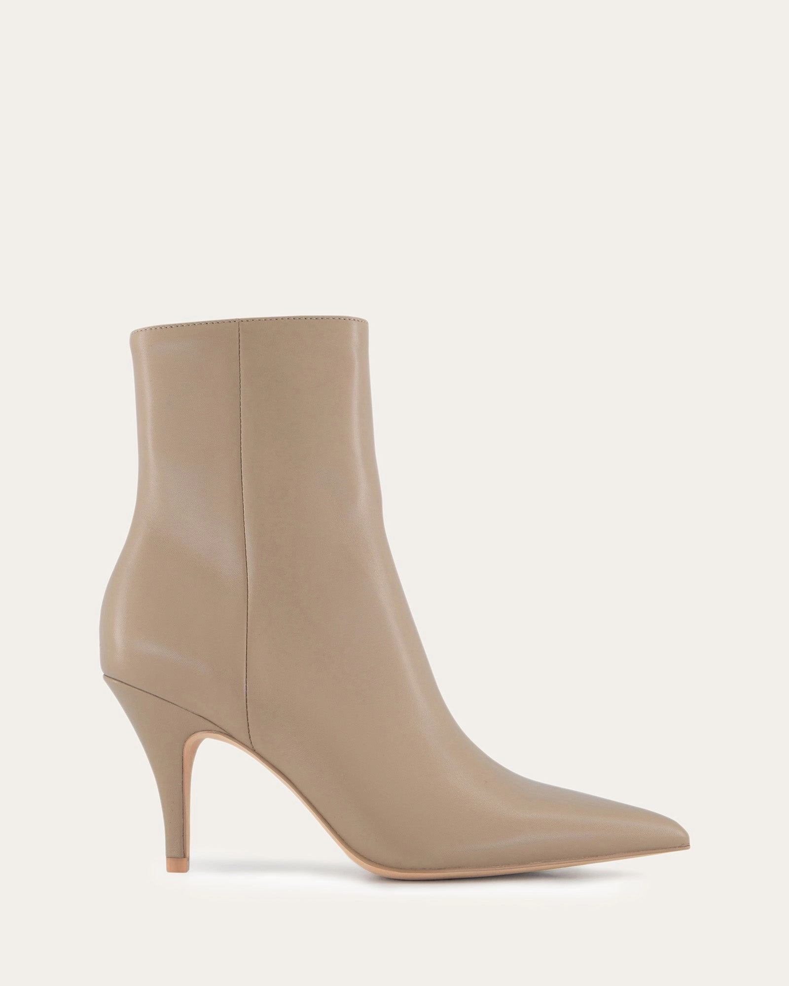 Dynamic Presence Crafted Flow Lottie High Ankle Boots Taupe Leather