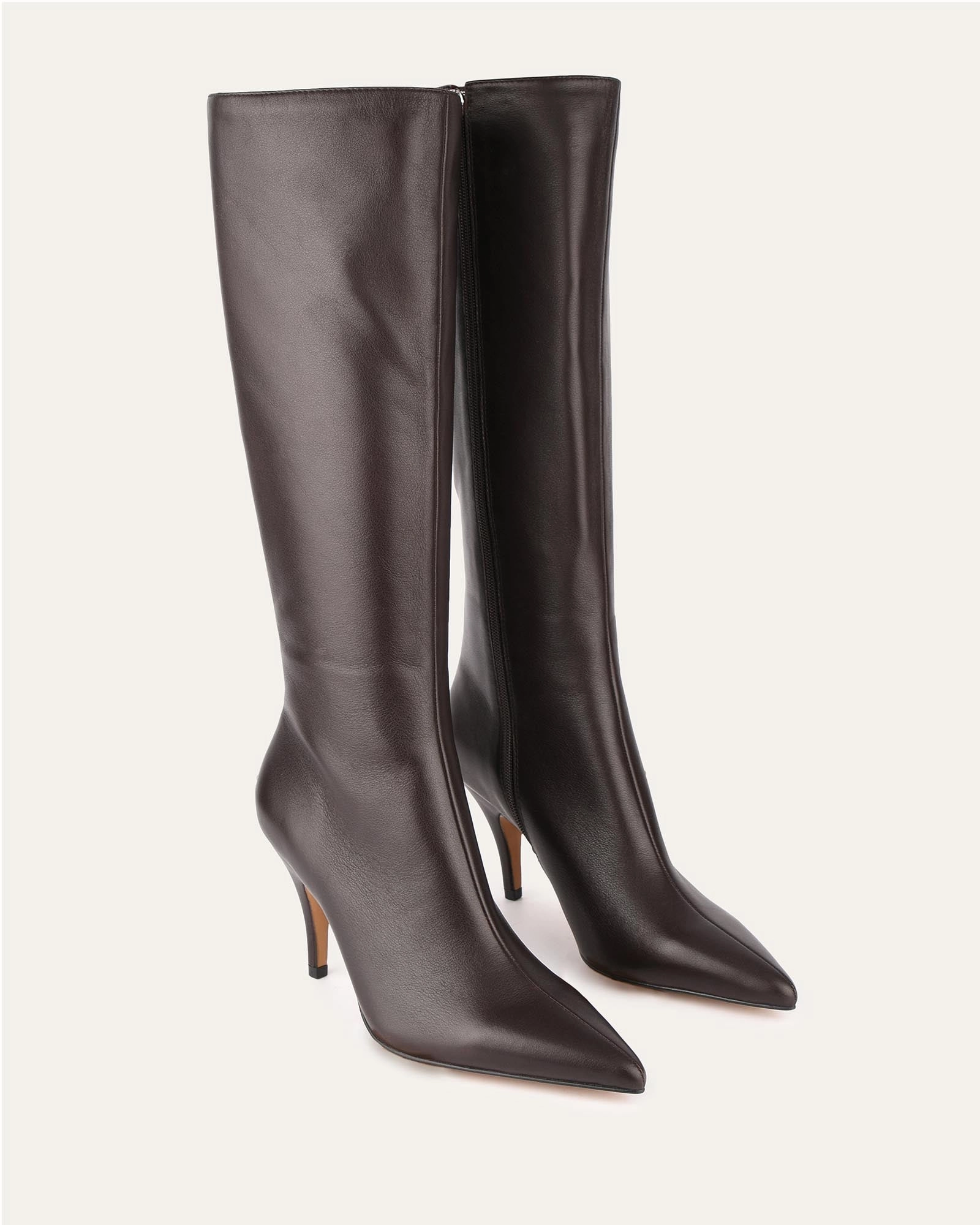 Lotus Knee Boots Bitter Choc Leather Utility In Style
