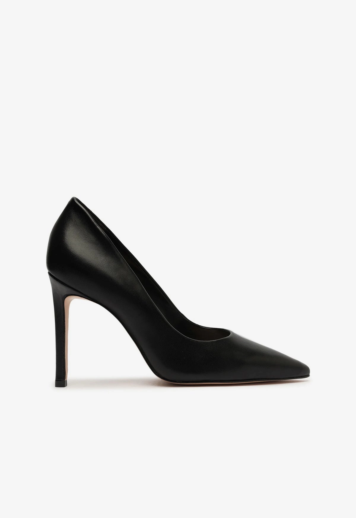 Lou High Stiletto Black Pump Crafted Minimal